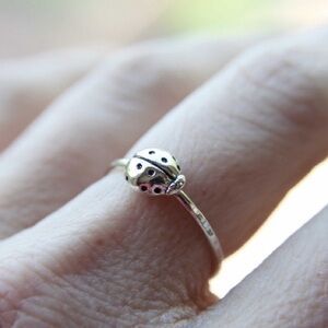 Ladybug Stacking Ring, 7.5